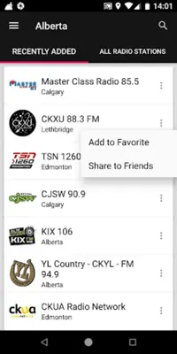 Alberta Radio Stations, Canada android App screenshot 5